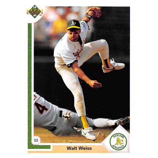 1991 Upper Deck #192 Walt Weiss EX Excellent Oakland Athletics Baseball Card  Image 1