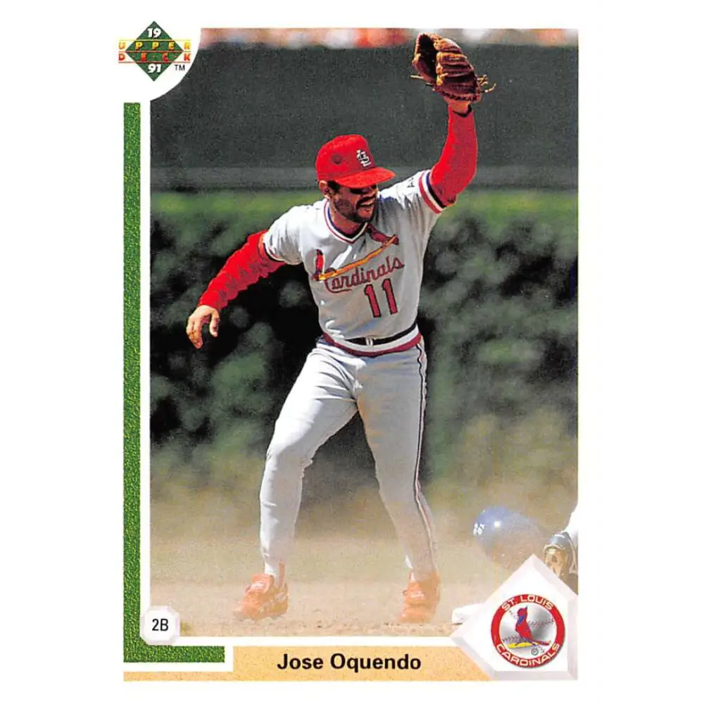 1991 Upper Deck #193 Jose Oquendo EX Excellent St. Louis Cardinals Baseball Card  Image 1