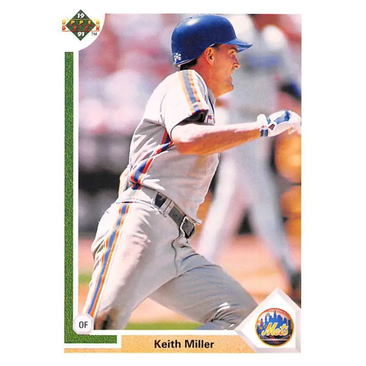 1991 Upper Deck #196 Keith Miller EX Excellent New York Mets Baseball Card  Image 1