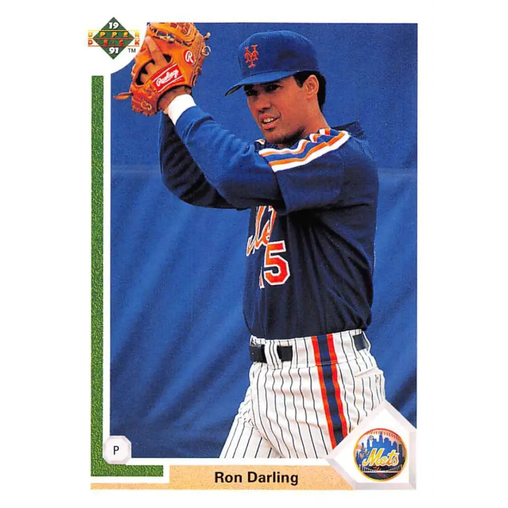 1991 Upper Deck #198 Ron Darling EX Excellent New York Mets Baseball Card  Image 1