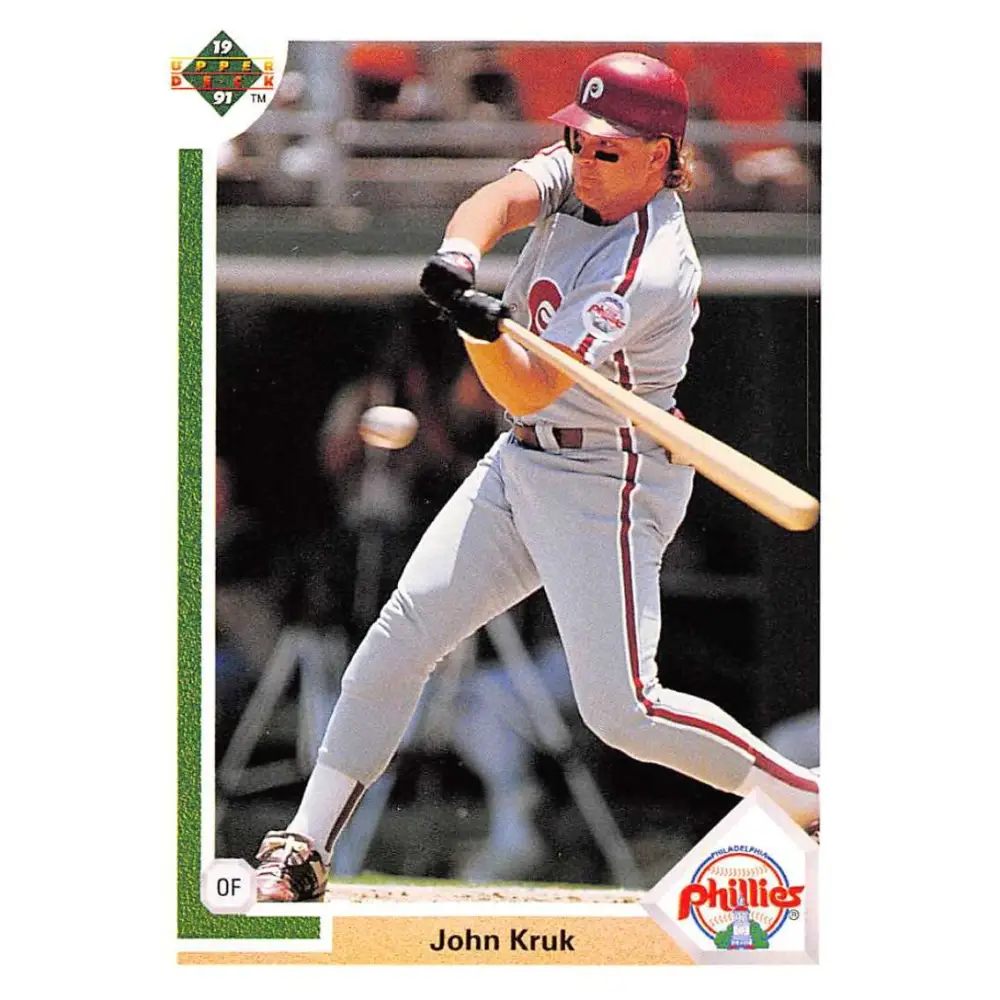 1991 Upper Deck #199 John Kruk EX Excellent Philadelphia Phillies Baseball Card  Image 1