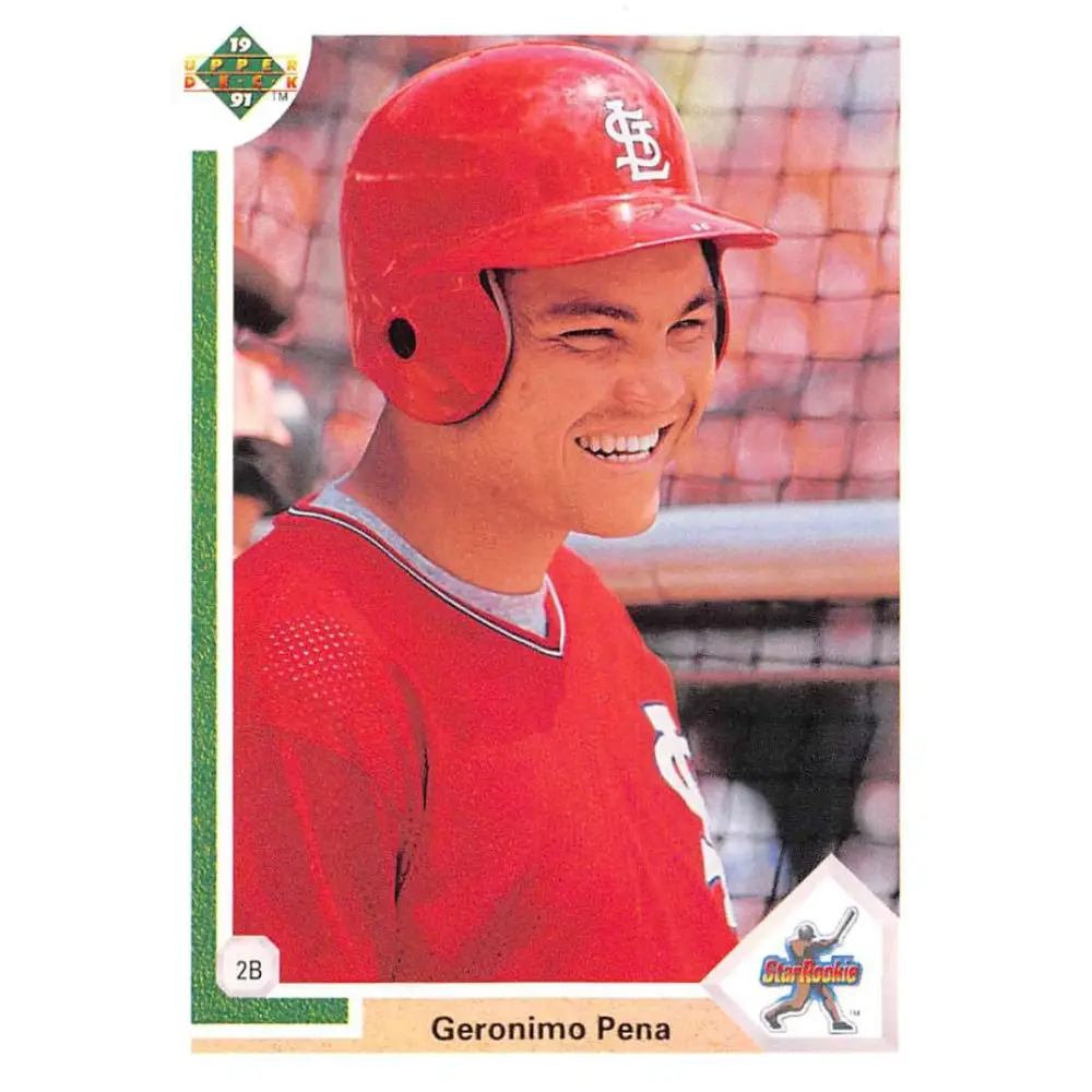 1991 Upper Deck #20 Geronimo Pena NM-MT St. Louis Cardinals Baseball Card Image 1