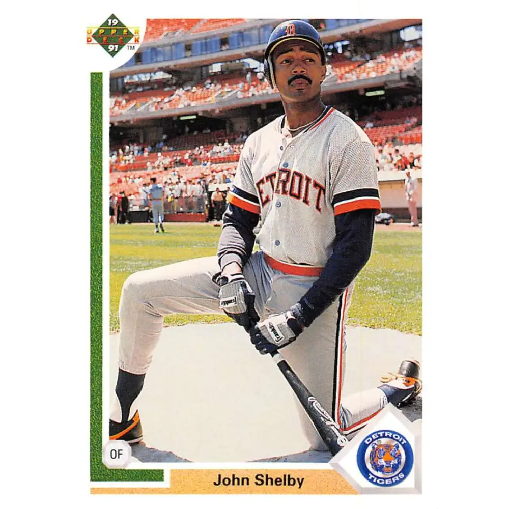 1991 Upper Deck #201 John Shelby NM-MT Detroit Tigers Baseball Card Image 1