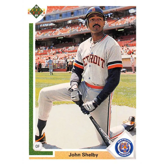 1991 Upper Deck #201 John Shelby NM-MT Detroit Tigers Baseball Card Image 1