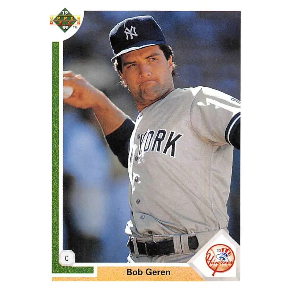 1991 Upper Deck #202 Bob Geren EX Excellent New York Yankees Baseball Card  Image 1