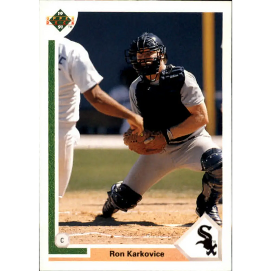 1991 Upper Deck #209 Ron Karkovice EX Excellent Chicago White Sox Baseball Card  Image 1