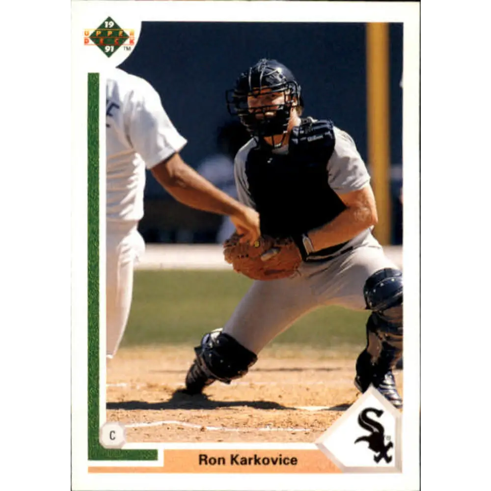 1991 Upper Deck #209 Ron Karkovice EX Excellent Chicago White Sox Baseball Card  Image 1
