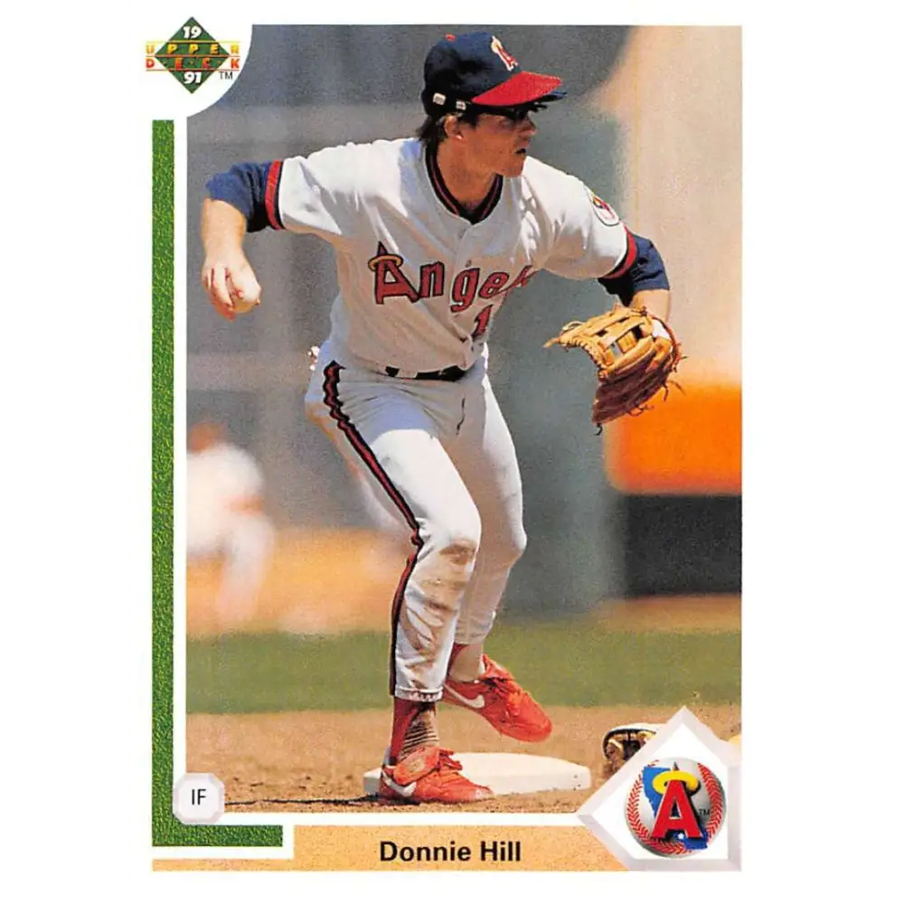 1991 Upper Deck #211 Donnie Hill EX Excellent California Angels Baseball Card  Image 1