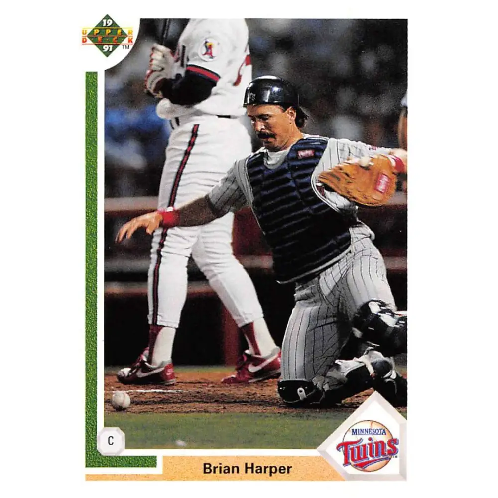 1991 Upper Deck #212 Brian Harper NM-MT Minnesota Twins Baseball Card Image 1