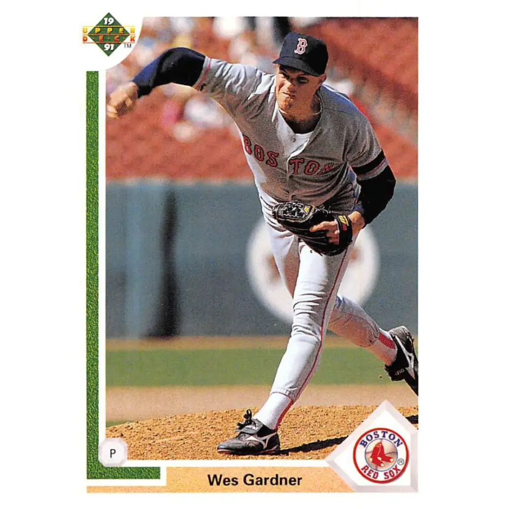1991 Upper Deck #214 Wes Gardner EX Excellent Boston Red Sox Baseball Card  Image 1