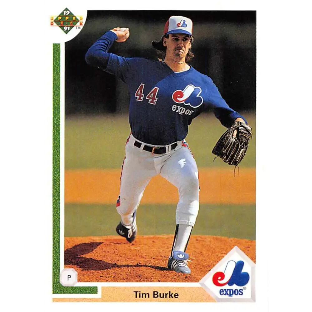 1991 Upper Deck #215 Tim Burke NM-MT Montreal Expos Baseball Card Image 1