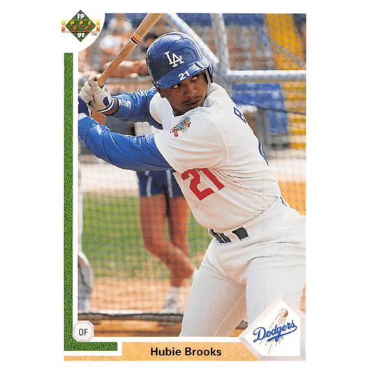 1991 Upper Deck #217 Hubie Brooks EX Excellent Los Angeles Dodgers Baseball Card  Image 1