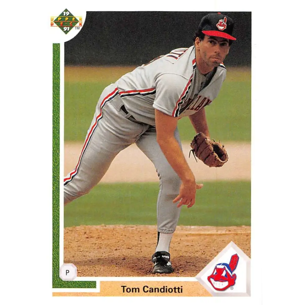 1991 Upper Deck #218 Tom Candiotti NM-MT Cleveland Indians Baseball Card Image 1