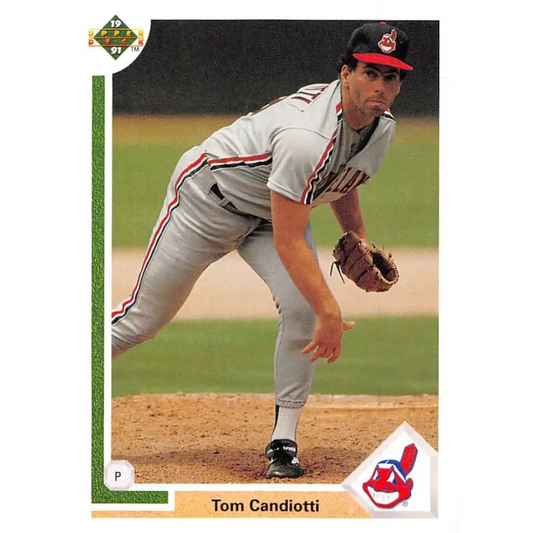 1991 Upper Deck #218 Tom Candiotti NM-MT Cleveland Indians Baseball Card Image 1