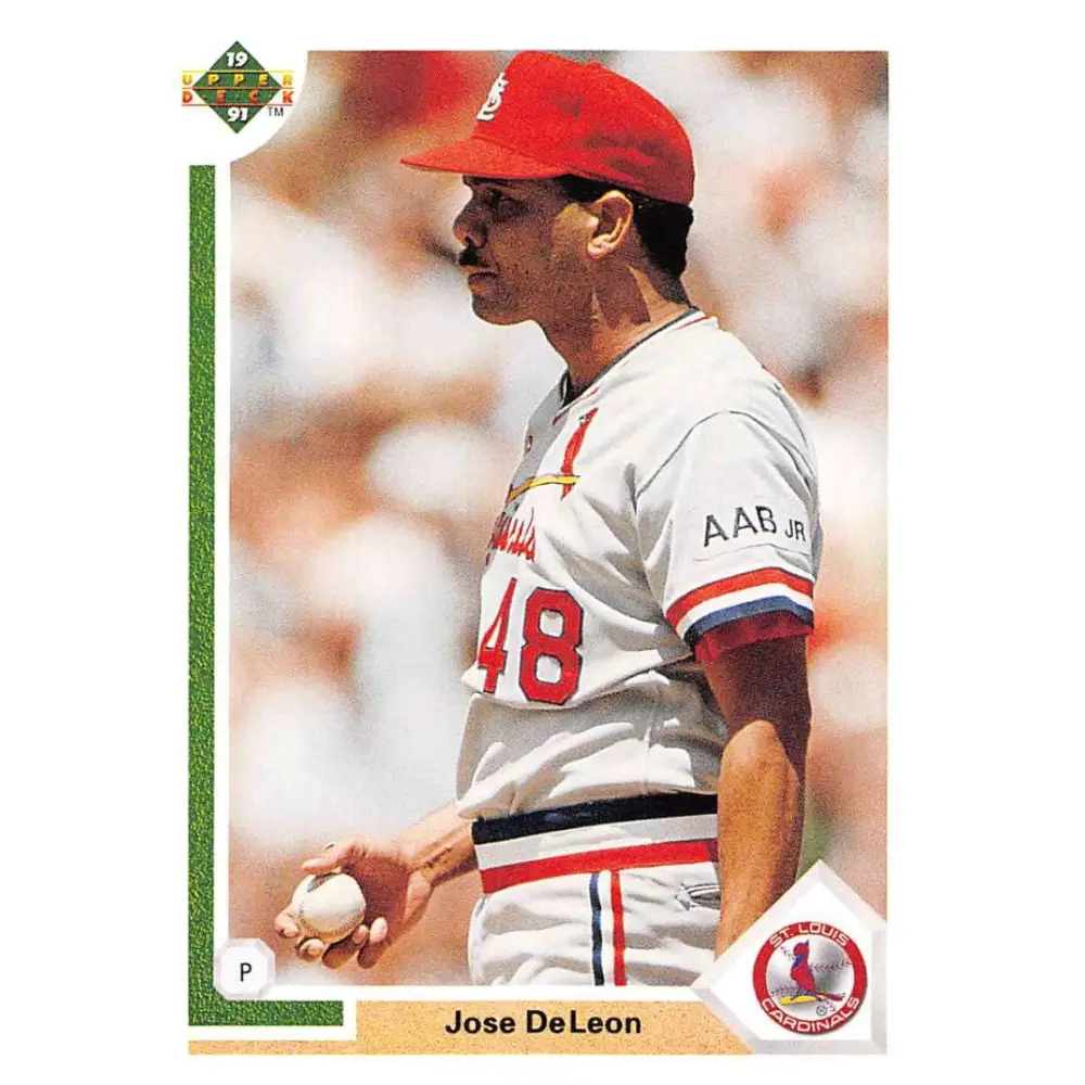 1991 Upper Deck #220 Jose DeLeon NM-MT St. Louis Cardinals Baseball Card Image 1