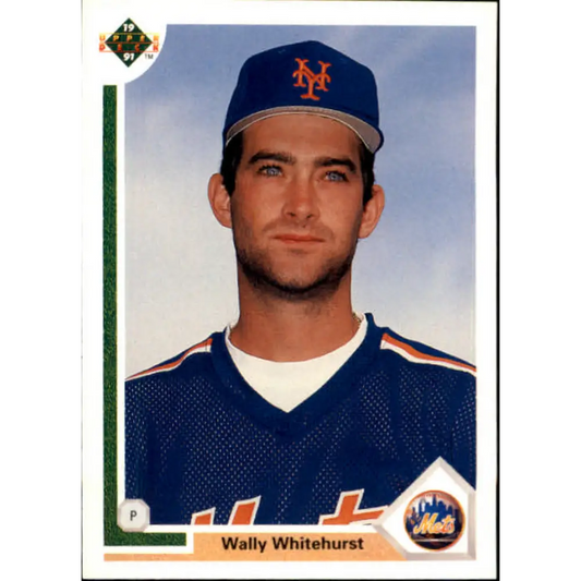 1991 Upper Deck #221 Wally Whitehurst EX Excellent New York Mets Baseball Card  Image 1