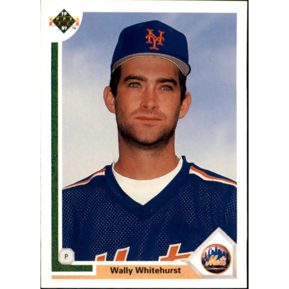 1991 Upper Deck #221 Wally Whitehurst EX Excellent New York Mets Baseball Card  Image 1