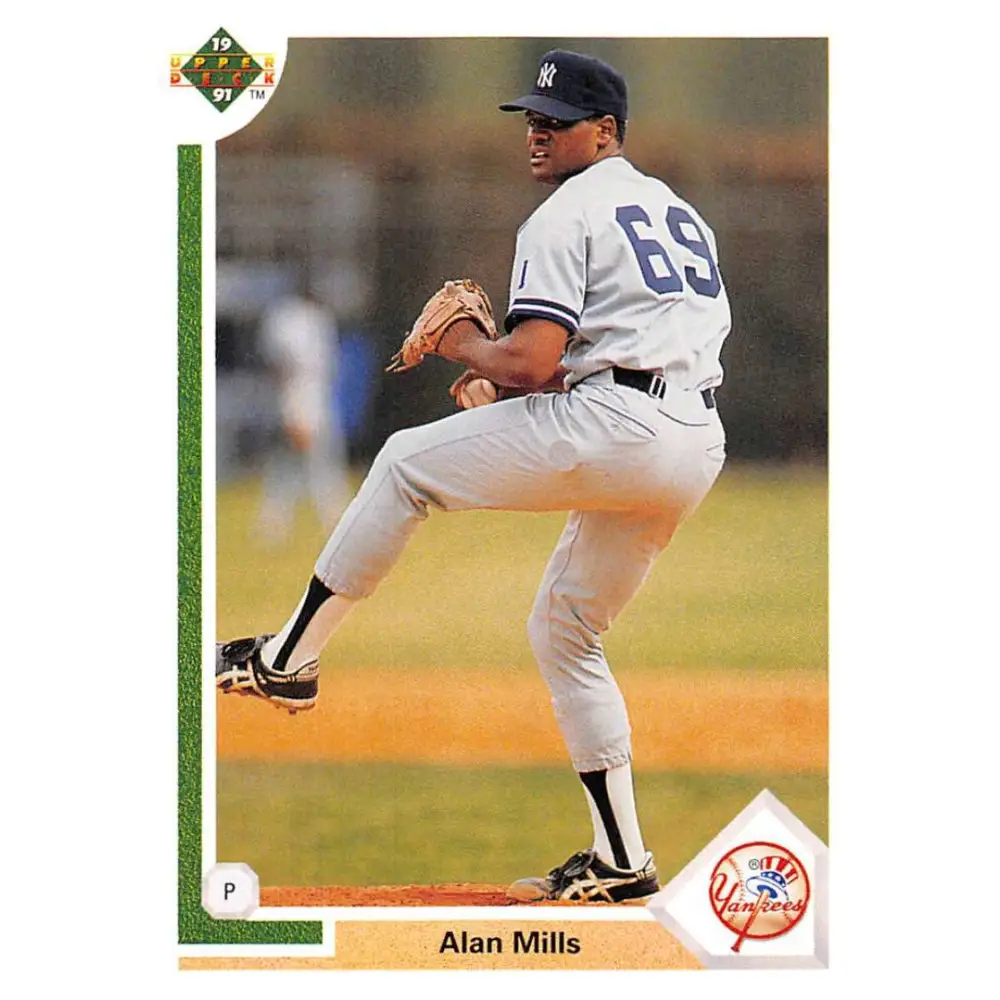 1991 Upper Deck #222 Alan Mills NM-MT New York Yankees Baseball Card Image 1
