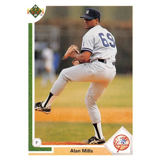 1991 Upper Deck #222 Alan Mills NM-MT New York Yankees Baseball Card Image 1