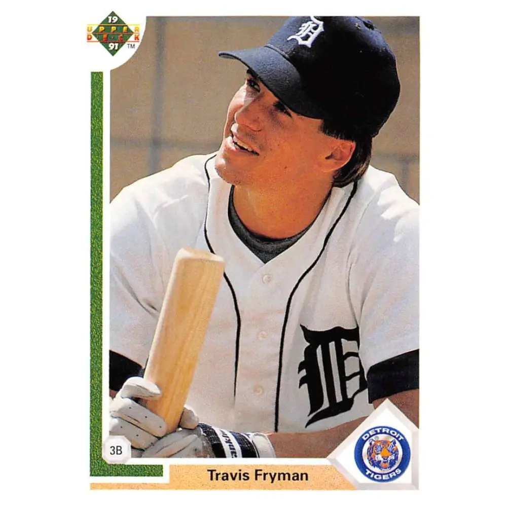 1991 Upper Deck #225 Travis Fryman EX Excellent Detroit Tigers Baseball Card  Image 1