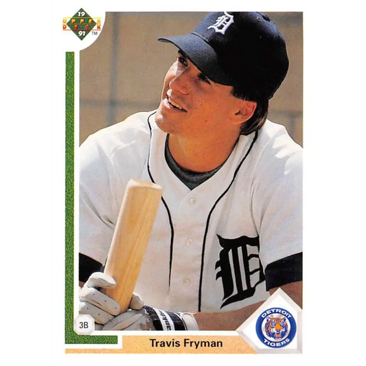 1991 Upper Deck #225 Travis Fryman NM-MT Detroit Tigers Baseball Card Image 1