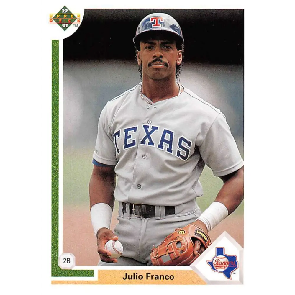 1991 Upper Deck #227 Julio Franco EX Excellent Texas Rangers Baseball Card  Image 1