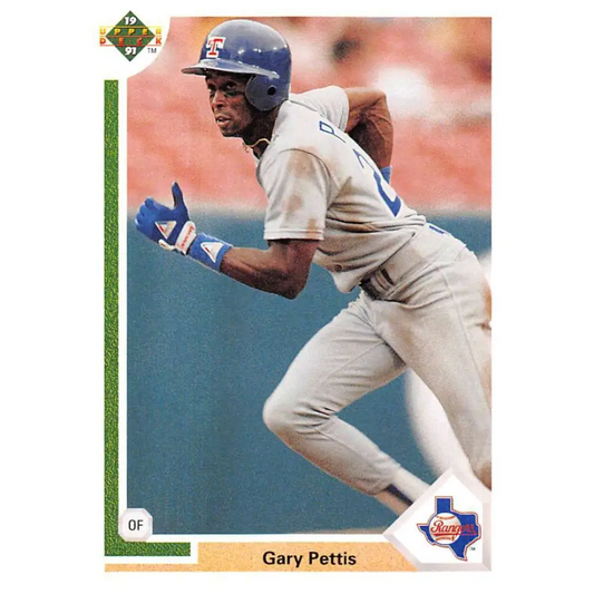 1991 Upper Deck #229 Gary Pettis EX Excellent Texas Rangers Baseball Card  Image 1