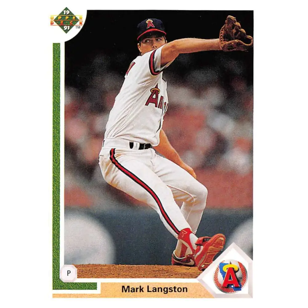 1991 Upper Deck #234 Mark Langston EX Excellent California Angels Baseball Card  Image 1
