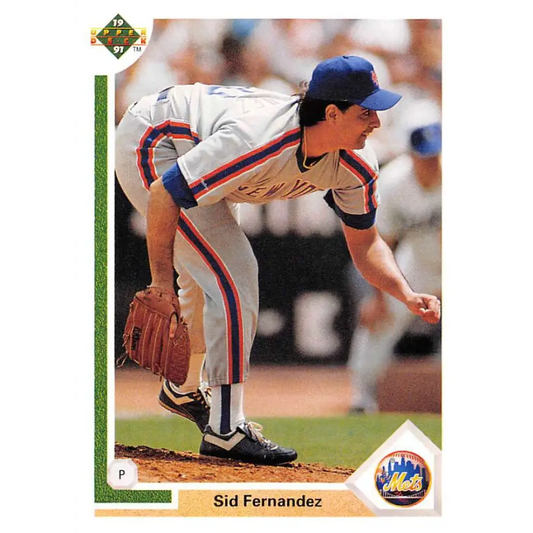 1991 Upper Deck #242 Sid Fernandez EX Excellent New York Mets Baseball Card  Image 1