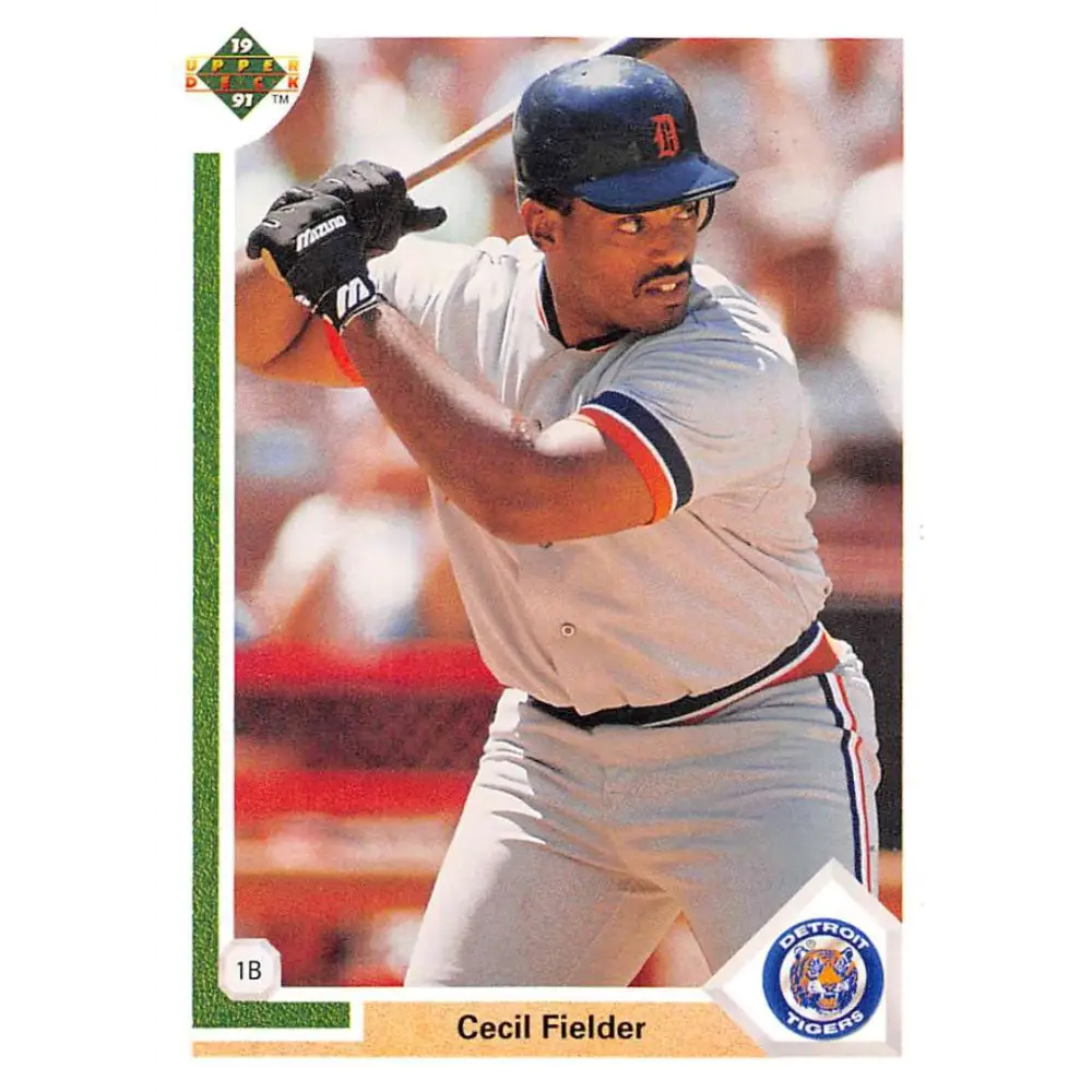 1991 Upper Deck #244 Cecil Fielder NM-MT Detroit Tigers Baseball Card Image 1