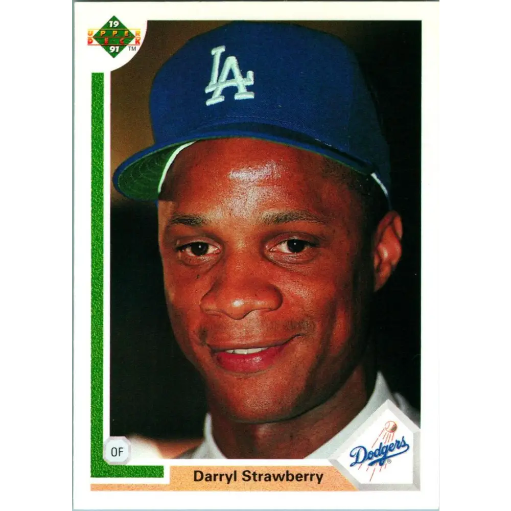 1991 Upper Deck #245 Darryl Strawberry EX Excellent Los Angeles Dodgers Baseball Card  Image 1