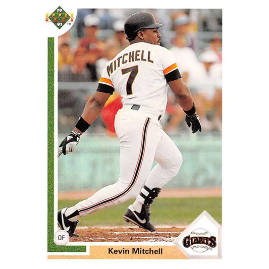1991 Upper Deck #247 Kevin Mitchell EX Excellent San Francisco Giants Baseball Card  Image 1