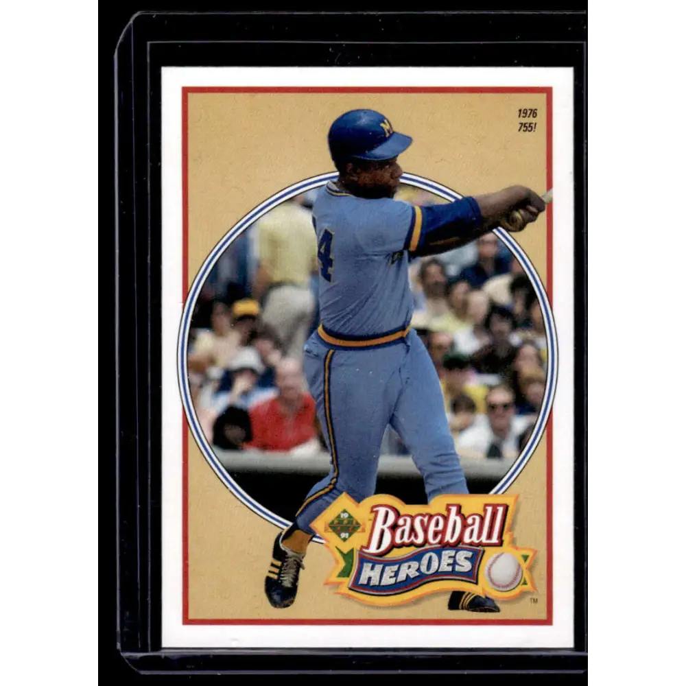 1991 Upper Deck #25 Hank Aaron Atlanta Braves NM-MT Baseball Card Image 1