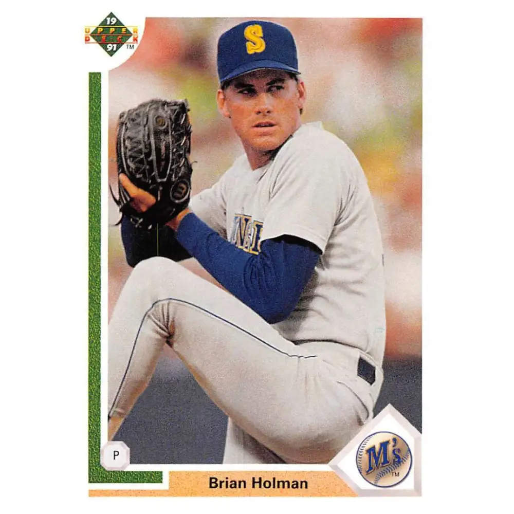 1991 Upper Deck #252 Brian Holman EX Excellent Seattle Mariners Baseball Card  Image 1