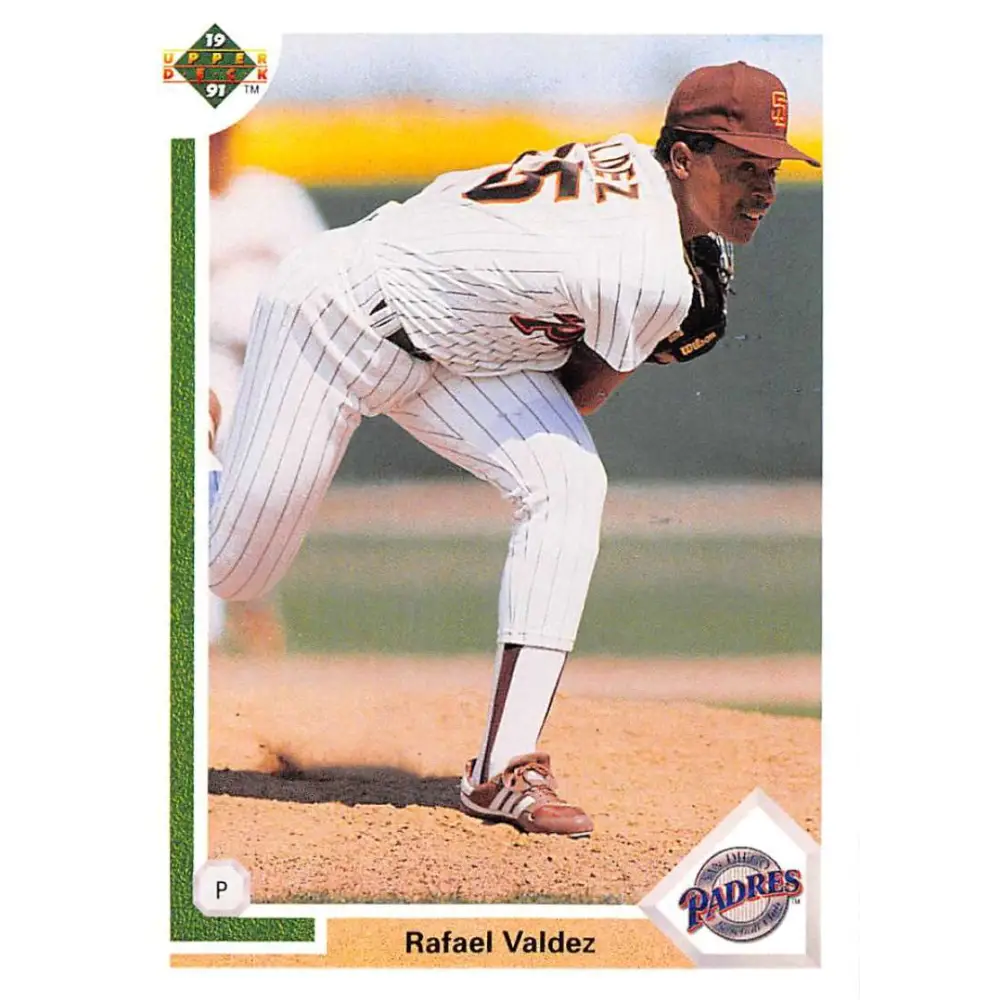 1991 Upper Deck #253 Rafael Valdez UER NM-MT San Diego Padres Baseball Card Image 1
