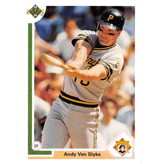 1991 Upper Deck #256 Andy Van Slyke EX Excellent Pittsburgh Pirates Baseball Card  Image 1