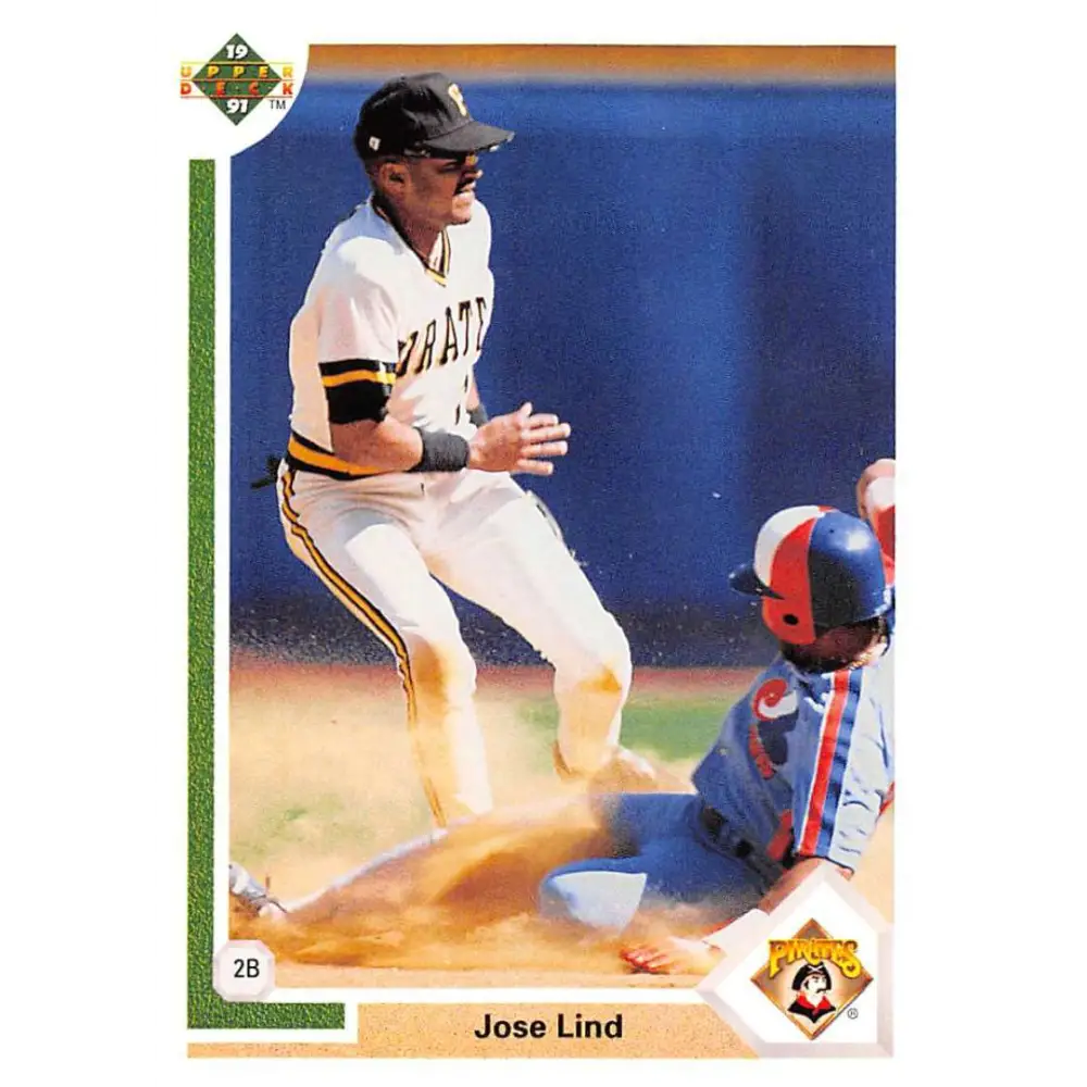 1991 Upper Deck #258 Jose Lind EX Excellent Pittsburgh Pirates Baseball Card  Image 1
