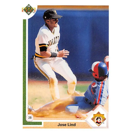 1991 Upper Deck #258 Jose Lind NM-MT Pittsburgh Pirates Baseball Card Image 1