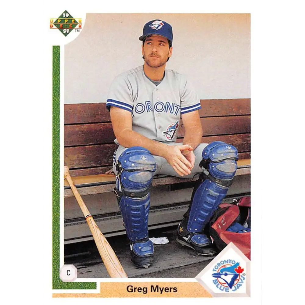 1991 Upper Deck #259 Greg Myers EX Excellent Toronto Blue Jays Baseball Card  Image 1