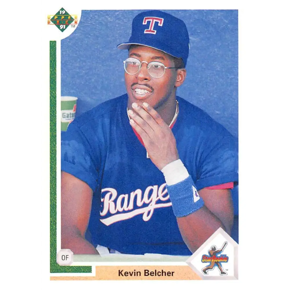 1991 Upper Deck #26 Kevin Belcher NM-MT RC Rookie Texas Rangers Baseball Card Image 1
