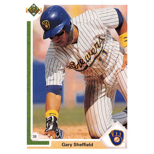 1991 Upper Deck #266 Gary Sheffield EX Excellent Milwaukee Brewers Baseball Card  Image 1