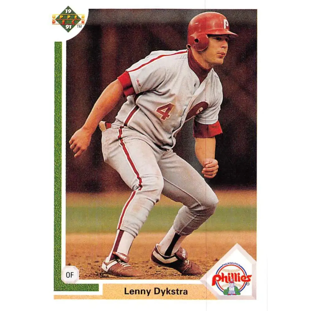 1991 Upper Deck #267 Lenny Dykstra NM-MT Philadelphia Phillies Baseball Card Image 1