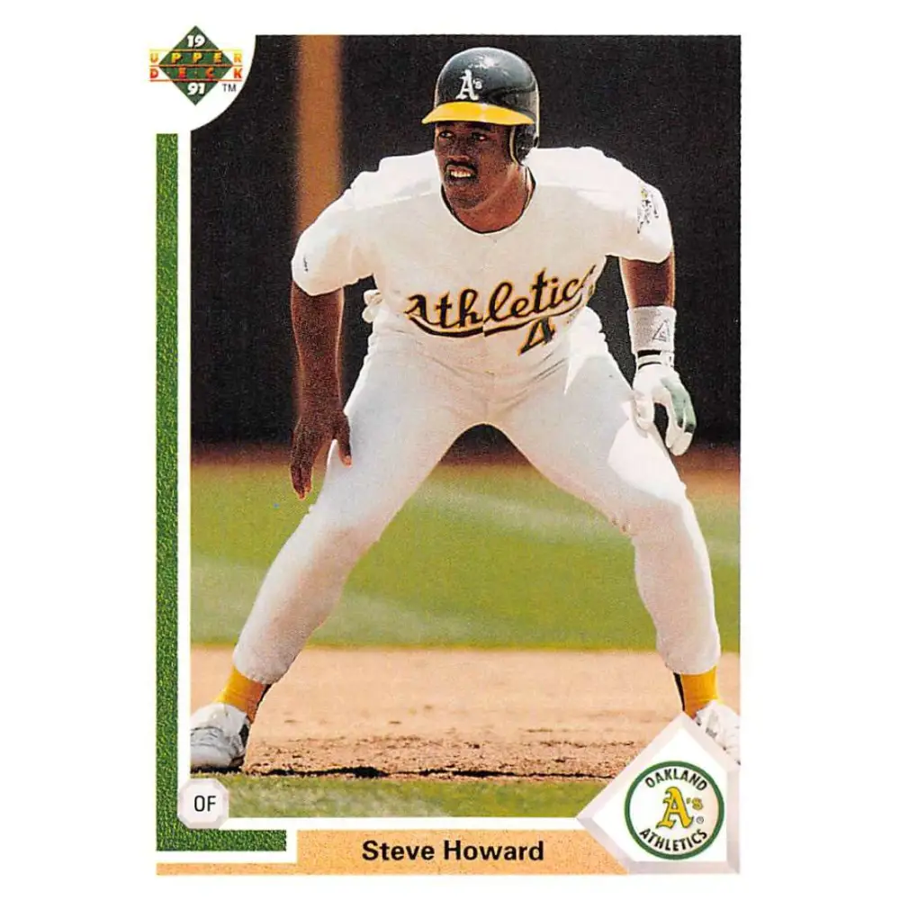 1991 Upper Deck #277 Steve Howard EX Excellent Oakland Athletics Baseball Card  Image 1