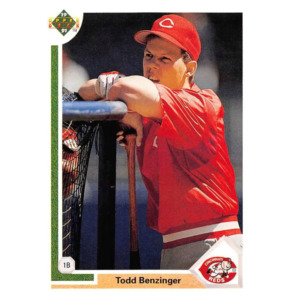 1991 Upper Deck #280 Todd Benzinger EX Excellent Cincinnati Reds Baseball Card  Image 1