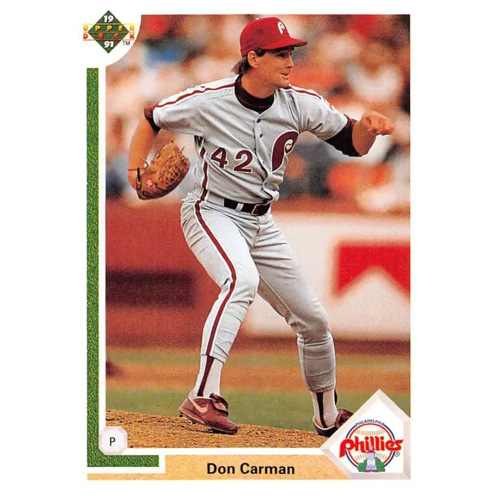 1991 Upper Deck #288 Don Carman EX Excellent Philadelphia Phillies Baseball Card  Image 1