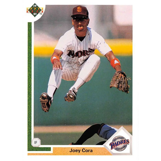 1991 Upper Deck #291 Joey Cora NM-MT San Diego Padres Baseball Card Image 1