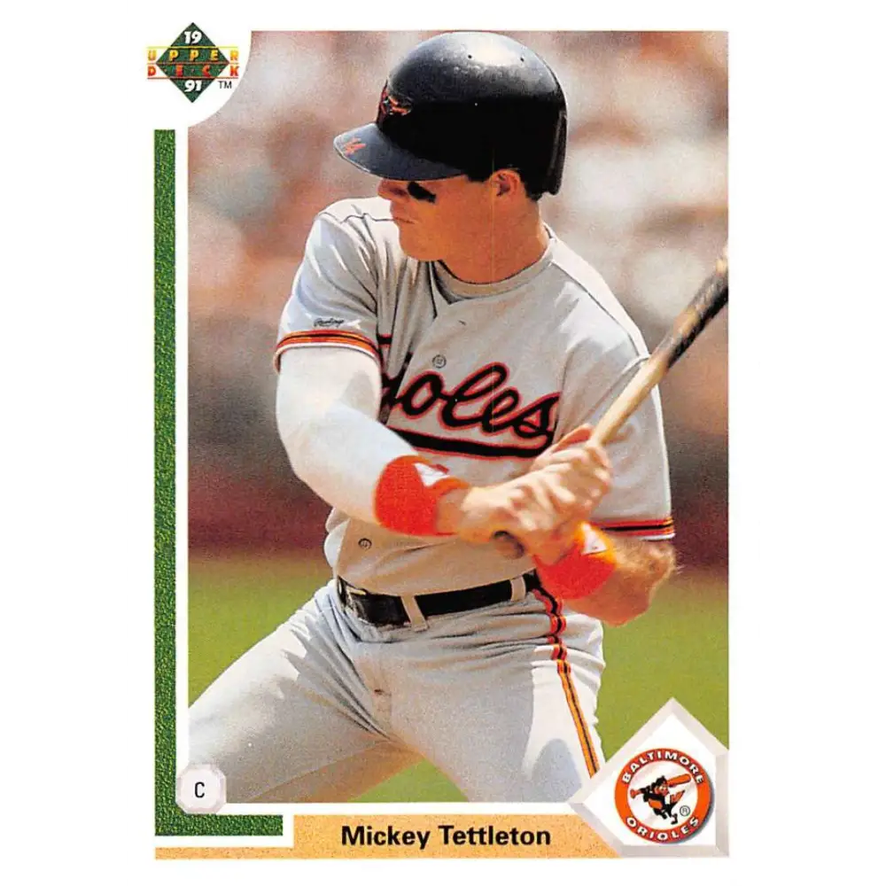 1991 Upper Deck #296 Mickey Tettleton EX Excellent Baltimore Orioles Baseball Card  Image 1