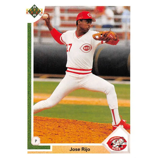 1991 Upper Deck #298 Jose Rijo NM-MT Cincinnati Reds Baseball Card Image 1