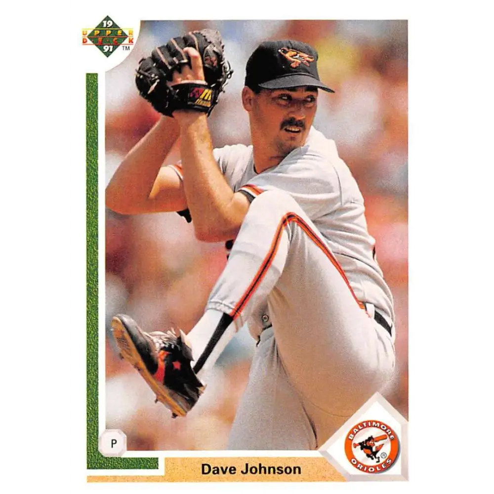1991 Upper Deck #299 Dave Johnson NM-MT Baltimore Orioles Baseball Card Image 1