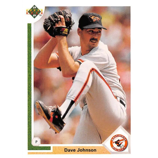 1991 Upper Deck #299 Dave Johnson NM-MT Baltimore Orioles Baseball Card Image 1
